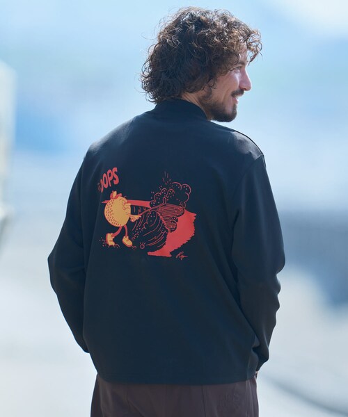 URBAN RESEARCH Sonny Label（アーバンリサーチサニーレーベル）の「OOPS×RYUAMBE 　モックネックロングTシャツ（Tシャツ/カットソー・メンズ・OFF/BLACK/GREEN・M/L/XL）」の19枚目の写真