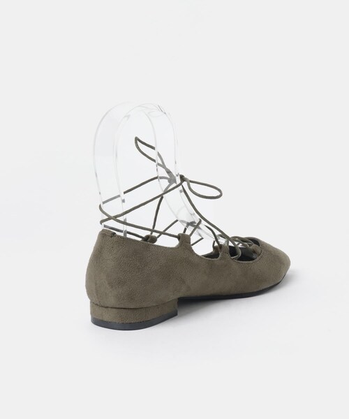 SENSE OF PLACE by URBAN RESEARCH(センスオブプレイスバイアーバンリサーチ)の「2WAYレースアップフラットパンプス∴(パンプス・レディース・GREIGE/KHAKI・38/37/36)」の10枚目の写真