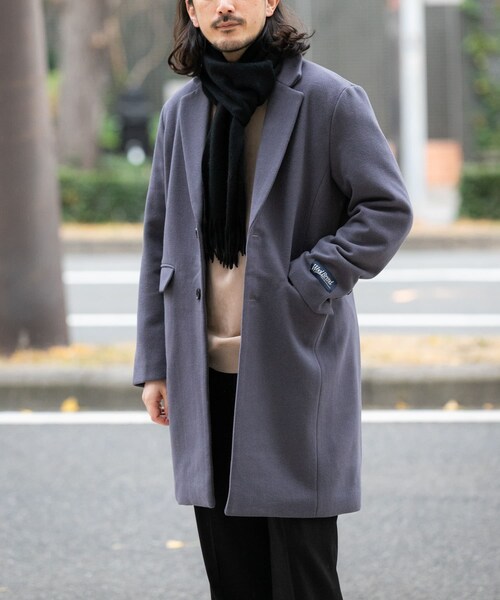 ITEMS URBANRESEARCH(アイテムズ アーバンリサーチ)の「ウールブレンドチェスターコート(チェスターコート・メンズ・GRY/NVY/BLK・M/L)」の2枚目の写真