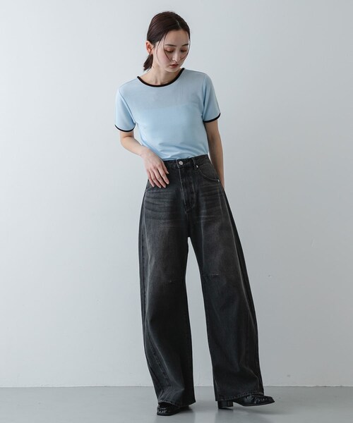 SENSE OF PLACE by URBAN RESEARCH(センスオブプレイスバイアーバンリサーチ)の「カーブデニム(デニムパンツ・レディース・BEIGE/D.INDIGO/GRAY/MINT・S/M/L)」の10枚目の写真