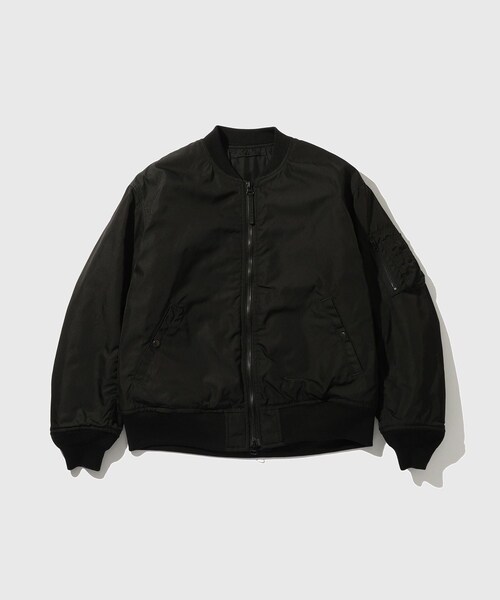 ADAM ET ROPE'（アダムエロペ）の「【MARKAWARE/マーカウェア】SILK HEAVY TWILL MA-1（MA-1・メンズ・ブラック・1/2）」の3枚目の写真