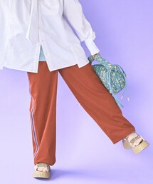 THE GOODLAND MARKET | 米富繊維　KNIT SIDELINE PANTS-WOMEN(その他パンツ)