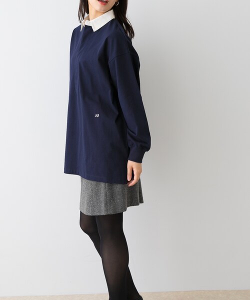 URBAN RESEARCH ROSSO（アーバンリサーチロッソ）の「F by ROSSO　ラガーチュニックプルオーバー（Tシャツ/カットソー・レディース・BEIGE/NAVY・FREE）」の19枚目の写真