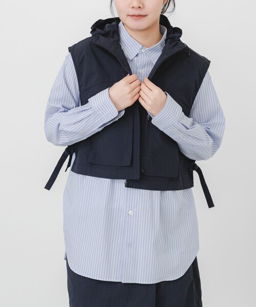 EKAL(エカル)の「cotton crispシャツ(シャツ/ブラウス・レディース・ストライプ/イエロー/グレー・One)」の17枚目の写真