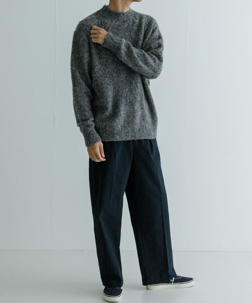 URBAN RESEARCH（アーバンリサーチ）の「new basic MOULINE SHAGGY KNIT（ニット/セーター・メンズ・CHARCOAL/NAVY・M/L）」の22枚目の写真