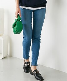 nissen | あったか裏起毛　スキニーデニムパンツ（選べる２レングス）(デニムパンツ)