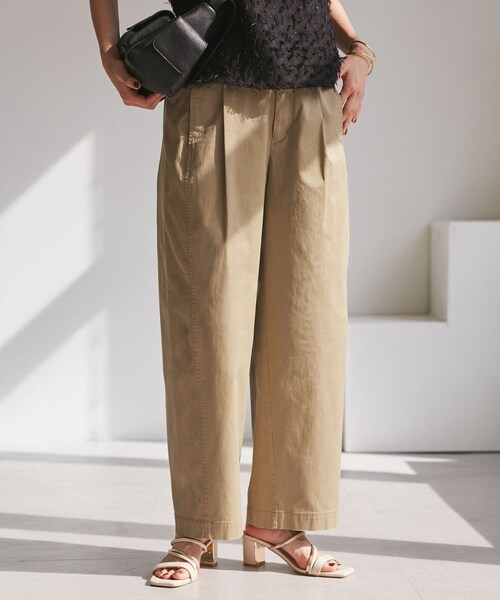 VIS（ビス）の「バレルシルエットコットンパンツ（その他パンツ・レディース・ブラック/ベージュ/ピンク・F）」の3枚目の写真
