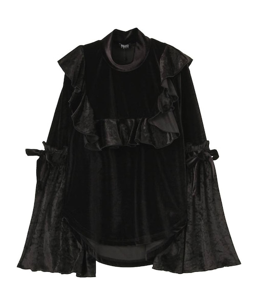 VELOURSRUFFLE TOP