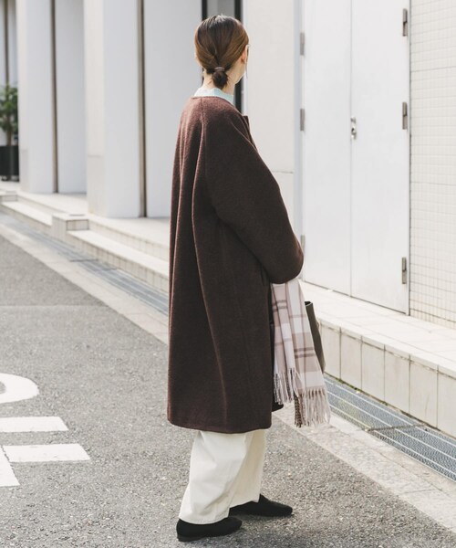 ITEMS URBANRESEARCH（アイテムズ アーバンリサーチ）の「シャーベットカラーコート（テーラードジャケット・レディース・MNT/CREAM/CHOCO・Free）」の18枚目の写真