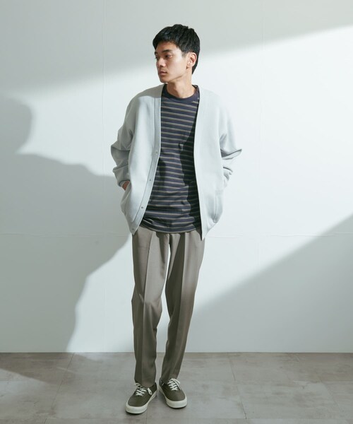 URBAN RESEARCH DOORS（アーバンリサーチドアーズ）の「『UR TECH Renew Knit』Vネックカーディガン（カーディガン/ボレロ・メンズ・GRAY/CHARCOAL/LIGHTBROWN・M/L）」の12枚目の写真