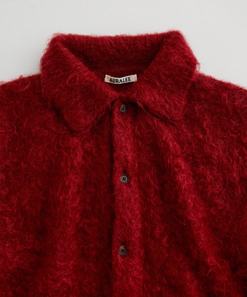 AURALEE 別注】BRUSHED MOHAIR CARDIGAN w/COLLAR