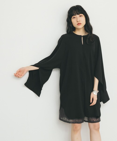 KBF（ケイビーエフ）の「2WAYスリットスリーブチュニック（チュニック・レディース・BLACK/OFF/L.GREEN・one）」の16枚目の写真