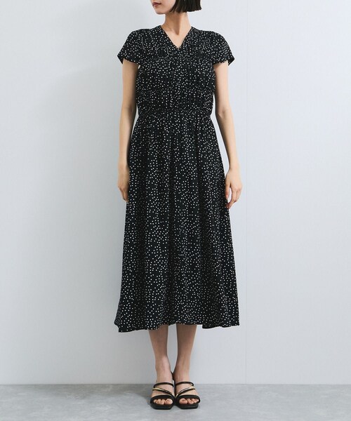 VIS（ビス）の「シャーリングデザインワンピース【WEB限定サイズ】（ワンピース・レディース・ブラック系/ダークブラウン系/ブルー系・F/PF）」の18枚目の写真