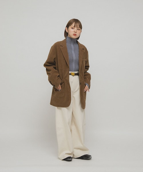 KBF（ケイビーエフ）の「パッチポケットテーラードジャケット（テーラードジャケット・レディース・D.BROWN/CAMEL/CAMEL2・one）」の6枚目の写真