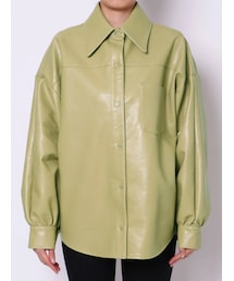 EMODA | ヴィーガンレザーシャツ(シャツ/ブラウス)