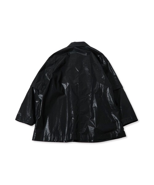 ADAM ET ROPE'（アダムエロペ）の「2WAYスリーブコーティングシャツブルゾン（ブルゾン・レディース・ブラック/カーキ・F）」の19枚目の写真