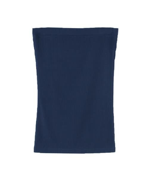 KBF（ケイビーエフ）の「リブベアトップ（チューブトップ・レディース・カーキグレー/オフホワイト/チャコール/ネイビー/ブラック/杢グレー・one）」の6枚目の写真