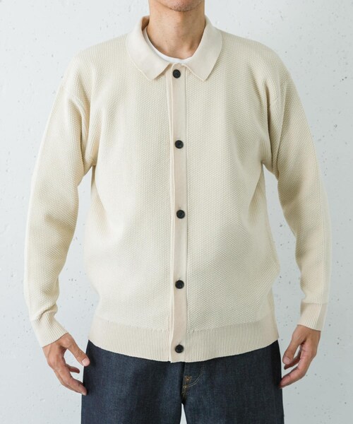 URBAN RESEARCH（アーバンリサーチ）の「モールリュクスポロカーディガン（カーディガン/ボレロ・メンズ・IVORY/CHARCOAL/BLACK・M/L）」の15枚目の写真