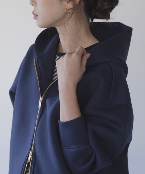 URBAN RESEARCH Sonny Label（アーバンリサーチサニーレーベル）の「ダンボールZIPコクーンフーディー（パーカー・レディース・L.グレー/チャコール/ネイビー・Free）」の5枚目の写真