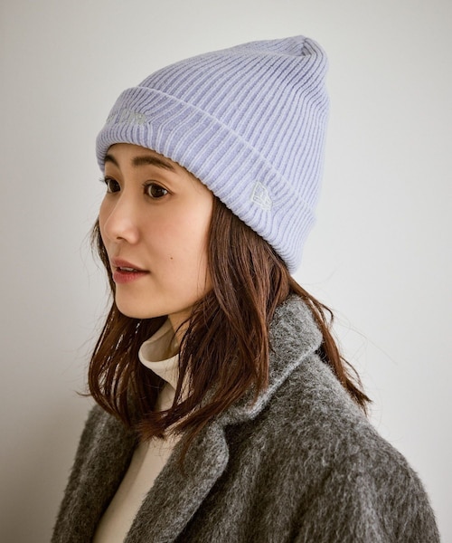 ROPE' PICNIC（ロペピクニック）の「【NEW ERA(R)/ニューエラ別注】MOLE YARN KNIT BEANIE（ニットキャップ/ビーニー・レディース・ブラック/オフホワイト/ラベンダー系・F）」の20枚目の写真