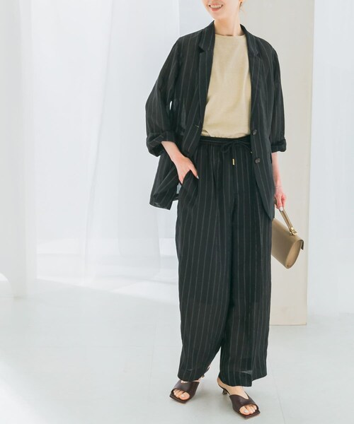 URBAN RESEARCH ROSSO（アーバンリサーチロッソ）の「シアーパンツ（その他パンツ・レディース・bk×white/beige・FREE）」の22枚目の写真