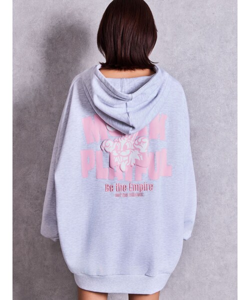 GYDA(ジェイダ)の「MOCK PLAYFUL BUNNY BIGスウェットパーカー(パーカー・レディース・オフホワイト/グレー/ブラック/イエロー・F)」の9枚目の写真