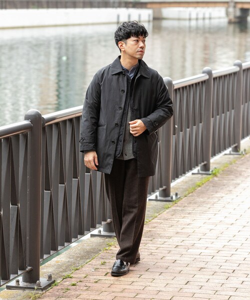 URBAN RESEARCH ROSSO（アーバンリサーチロッソ）の「3WAYステンカラーハーフコート ライナーセット（ステンカラーコート・メンズ・BLACK/CHARCOAL・M/L）」の6枚目の写真