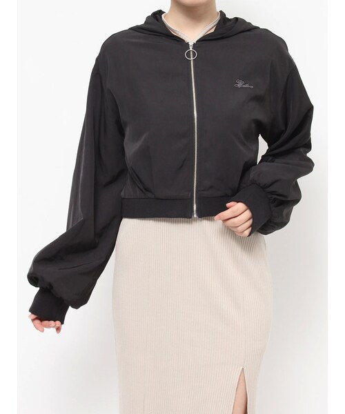 EATME（イートミー）の「ロゴ刺繍ZIPブルゾン（ブルゾン・レディース・アイボリー/ブラック・F）」の7枚目の写真