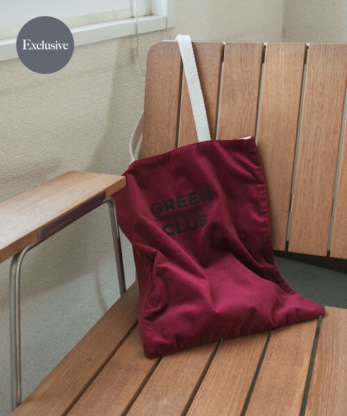 URBAN RESEARCH DOORS（アーバンリサーチドアーズ）の「『別注』beej×DOORS　ベロアトート（トートバッグ・レディース・GRAY/BURGUNDY・one）」の4枚目の写真