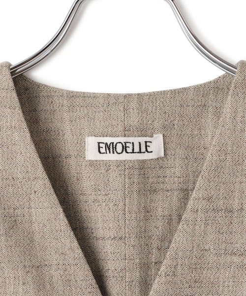ADAM ET ROPE'（アダムエロペ）の「【EMOELLE】シルクネップジレトップス（ベスト・レディース・キナリ/ベージュ・36/38）」の21枚目の写真