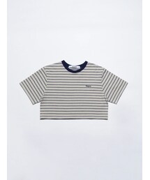 【VEQUM】HIGH GAUGE BORDER SHORT T SHIRT