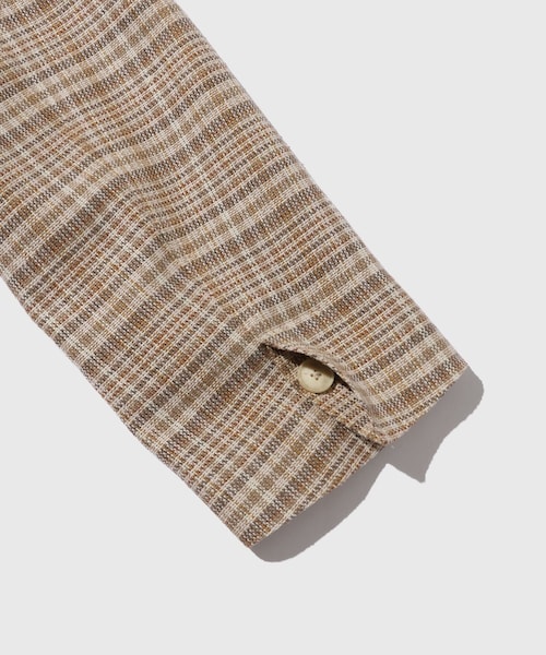 ADAM ET ROPE'（アダムエロペ）の「【AURALEE/オーラリー】SILK LINEN NEP CHECK JACKET（その他アウター・メンズ・ベージュ・3/4）」の8枚目の写真