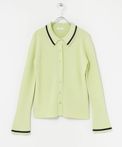 ITEMS URBANRESEARCH（アイテムズ アーバンリサーチ）の「配色ポロニット（ニット/セーター・レディース・GRY/NVY/MELON・Free）」の21枚目の写真