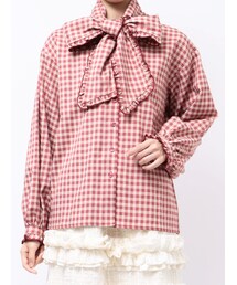 merry jenny | チェックタイリボンブラウス(シャツ/ブラウス)