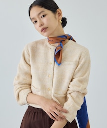 ROPE' | ツイードニットショート丈カーディガン/イージーケア(カーディガン/ボレロ)