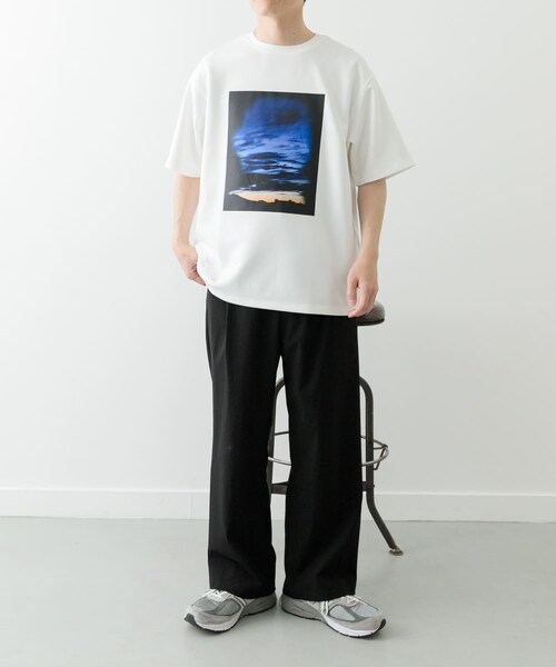 ITEMS URBANRESEARCH（アイテムズ アーバンリサーチ）の「Art Graphic ポンチTシャツ Dawn（Tシャツ/カットソー・メンズ・WHT/BLK・M/L）」の10枚目の写真