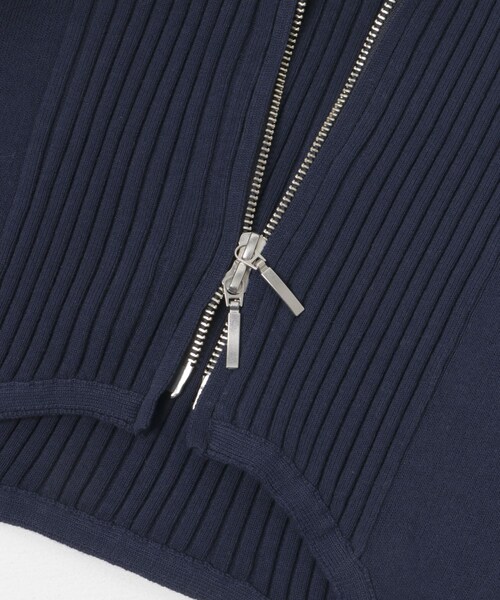 THE GOODLAND MARKET（ザグッドランドマーケット）の「cwtch　COTTON KNIT ZIPTOPS（カーディガン/ボレロ・レディース・IVORY/NAVY/ORANGE・FREE）」の15枚目の写真