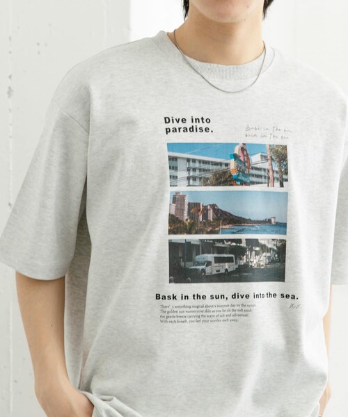 SENSE OF PLACE by URBAN RESEARCH（センスオブプレイスバイアーバンリサーチ）の「Cityscape photo Short-Sleeve T-shirts（Tシャツ/カットソー・メンズ・GRAY/CHARCOAL/L.BLUE・M/L）」の5枚目の写真