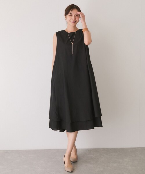 Jayro(ジャイロ)の「ノースリーブワンピース(ワンピース・レディース・ブラック/ネイビー/ブルー/オレンジ/イエロー・F)」の7枚目の写真