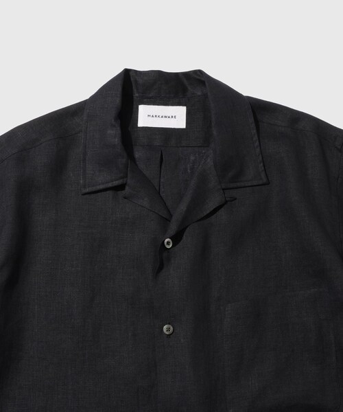 ADAM ET ROPE'(アダムエロペ)の「【MARKAWARE/マーカウェア】NEW OPEN COLLAR S/S SHIRT(シャツ/ブラウス・メンズ・ブラック・1/2/3)」の5枚目の写真