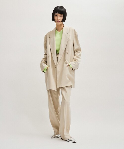 ADAM ET ROPE'（アダムエロペ）の「【サステナブル】・【オケージョン】ダブルブレストジャケット（テーラードジャケット・レディース・ブラック/グレー/オフホワイト・36/38）」の12枚目の写真