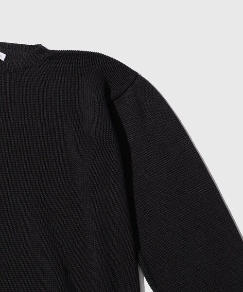 ADAM ET ROPE'(アダムエロペ)の「【KAPTAIN SUNSHINE/キャプテンサンシャイン】Cotton Washi Hand Frame P/O(ニット/セーター・メンズ・ブラック/ブルー・3/4)」の7枚目の写真