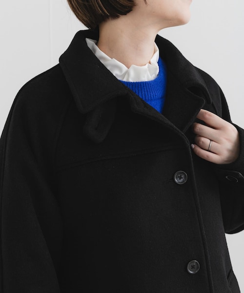 URBAN RESEARCH ROSSO（アーバンリサーチロッソ）の「F by ROSSO　『UR TECH』ビーバーステンカラーロングコート（ステンカラーコート・レディース・BROWN/BLACK・Free）」の14枚目の写真
