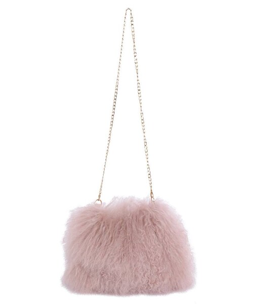 MERCURYDUO（マーキュリーデュオ）の「【GDS】 チベットラムミニマムショルダーBAG（ショルダーバッグ・レディース・アイボリー/ベビーピンク・F）」の6枚目の写真