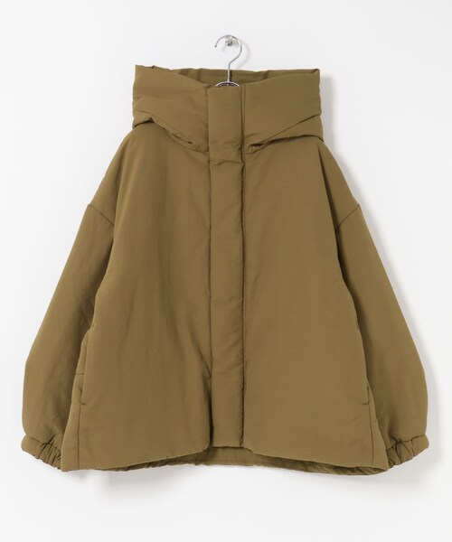 THE GOODLAND MARKET（ザグッドランドマーケット）の「『別注』MIDIUMISOLID×THE GOODLAND MARKET　hooded padding blouson（ブルゾン・レディース・black/b.khaki・38）」の19枚目の写真
