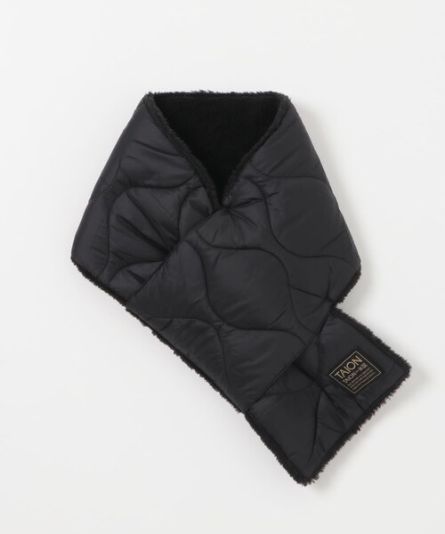 ITEMS URBANRESEARCH（アイテムズ アーバンリサーチ）の「TAION　Reversible Down Scarf（マフラー・メンズ・BLK/G.BEIGE/D.OLIVE/D.NAVY/PAINT CAMO・-0）」の9枚目の写真