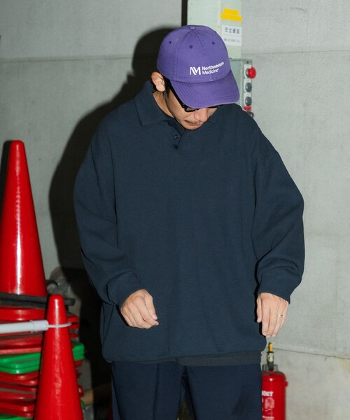 URBAN RESEARCH(アーバンリサーチ)の「『UR TECH』Wide Dad Dad TECH ポロプルオーバー(ポロシャツ・メンズ・D.NAVY/CHARCOAL・1/2)」の21枚目の写真