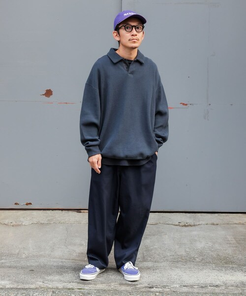 URBAN RESEARCH(アーバンリサーチ)の「『UR TECH』Wide Dad Dad TECH ポロプルオーバー(ポロシャツ・メンズ・D.NAVY/CHARCOAL・1/2)」の10枚目の写真