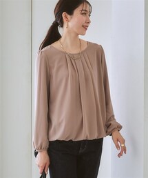 7days Life Styling | 【あったか裏地付】シフォン前タックブラウス(シャツ/ブラウス)