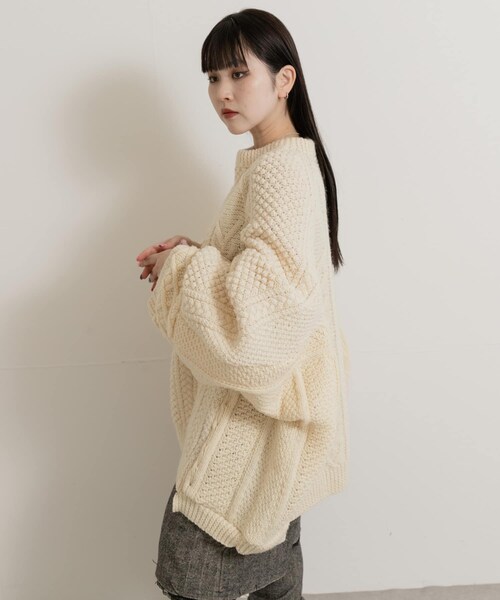 THE GOODLAND MARKET（ザグッドランドマーケット）の「77circa　make wide fisherman sweater（ニット/セーター・レディース・off1/off2/off3・one）」の9枚目の写真